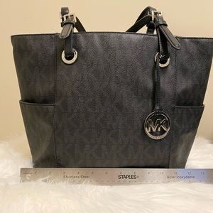 NWOT Michael Kors Black Leather Tote Purse
